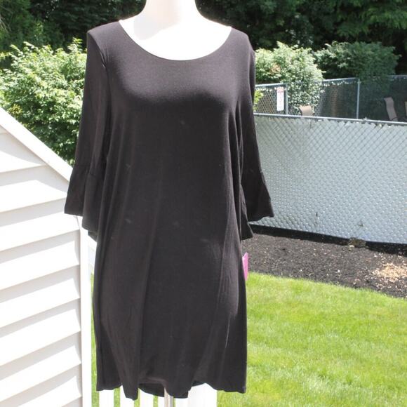 Kate Spade Women's Black & Pink Nightgown Romantic Bell Sleeve Flowy Size S NEW - Picture 8 of 15